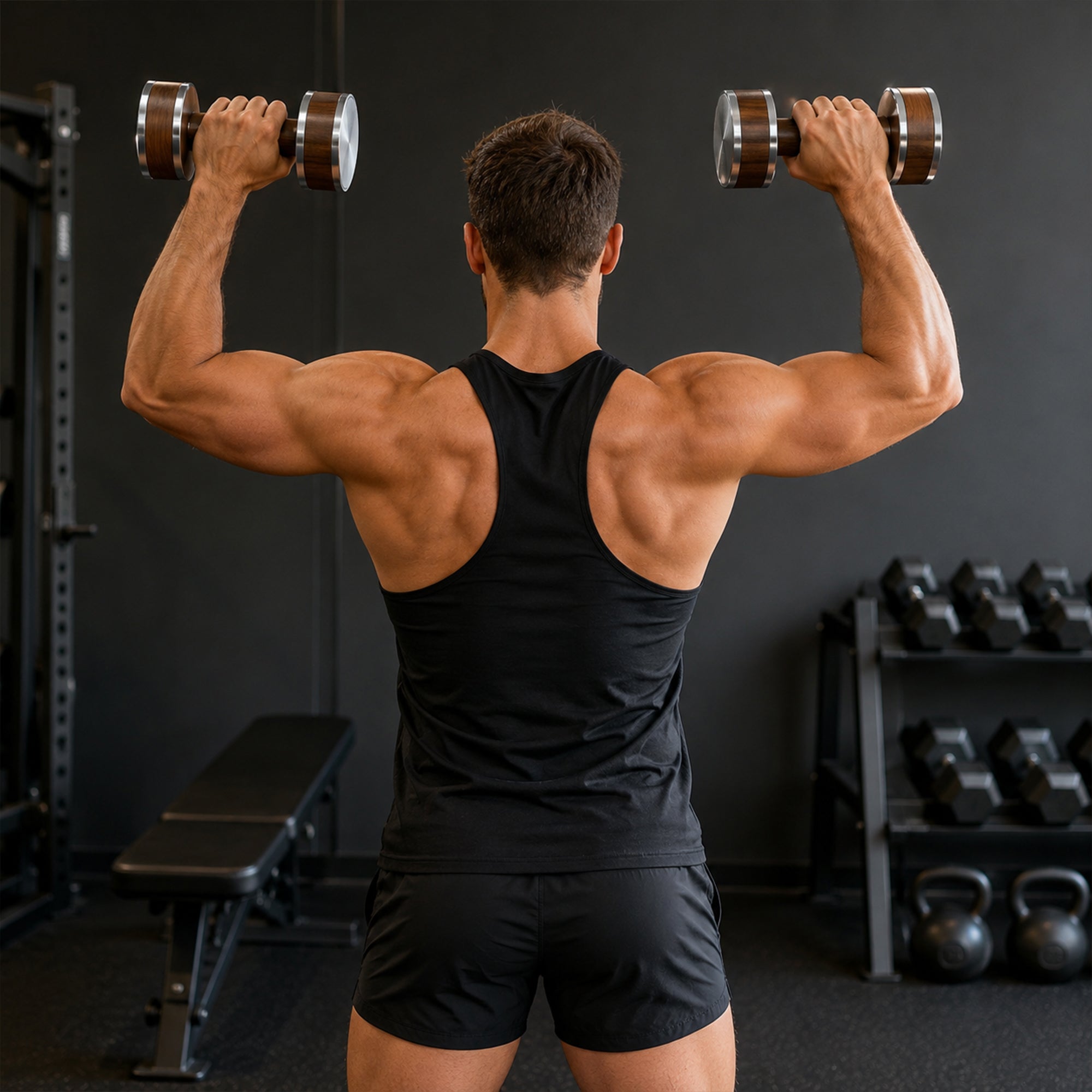 Lifeventra Solid Wood Dumbbell for Designer Home Gyms