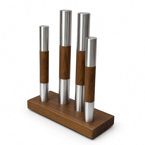 Lifeventra Wood & Stainless Steel Weighted Workout Bars